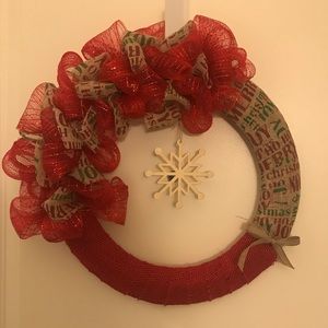 Festive holiday wreath